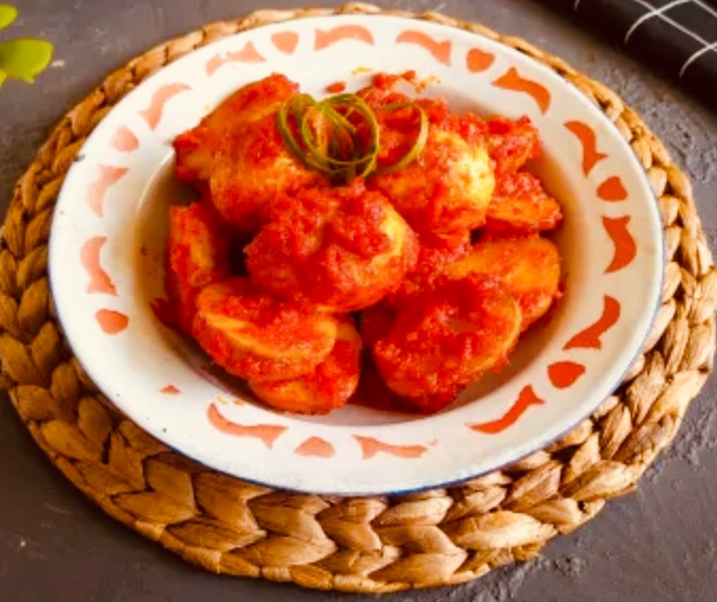 egg tofu balado