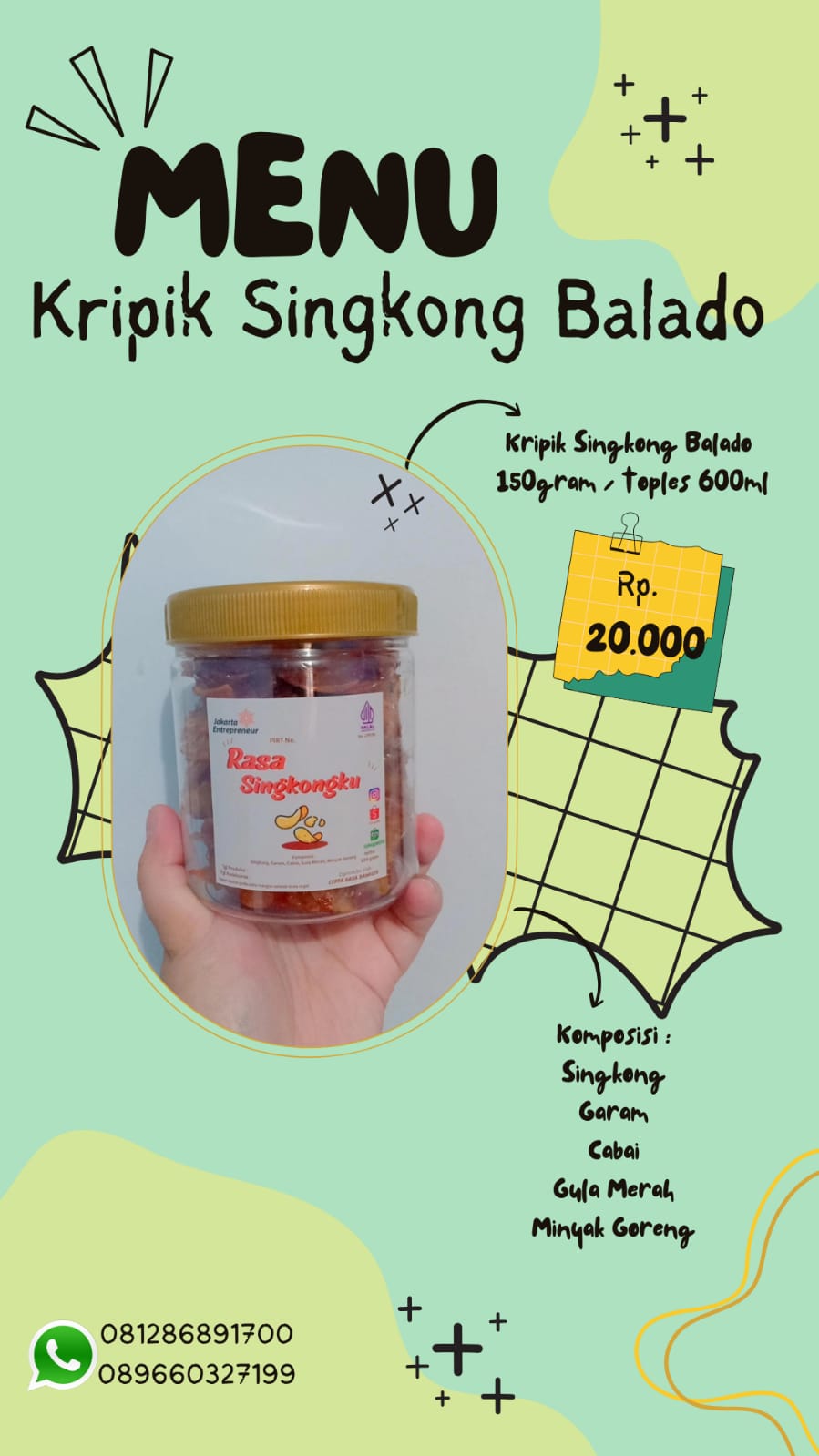 Rasa Singkongku 150 gram : 20.000