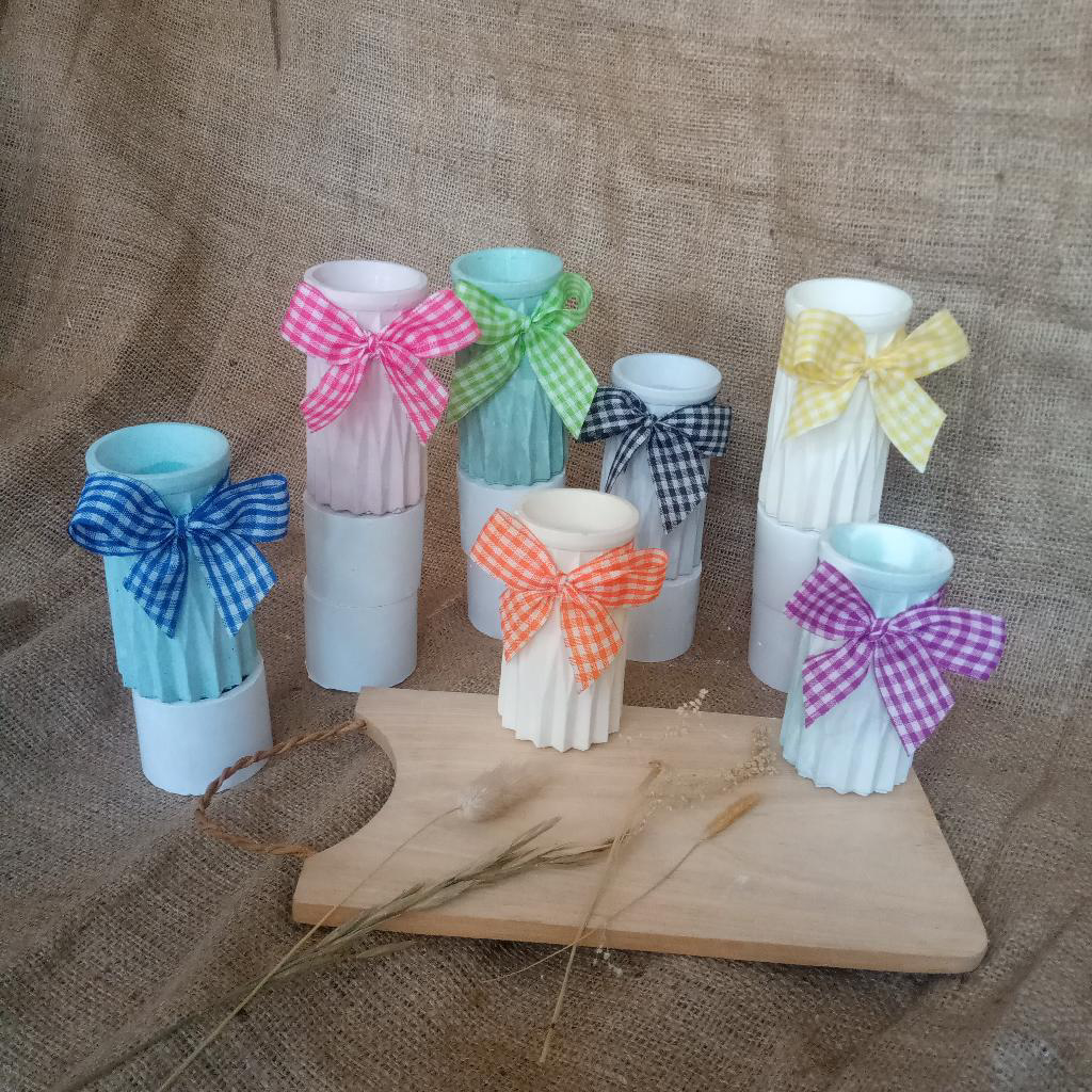 Pot Vas Mini Bunga Kering Dried Flower Aesthetic Pita Kotak warna2