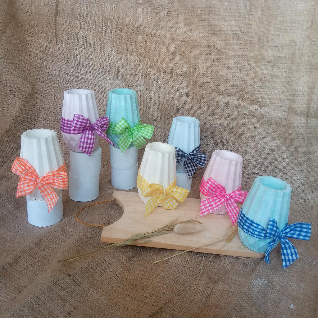 Pot Vas Mini Bunga Kering Dried Flower Aesthetic Pita Kotak warna4