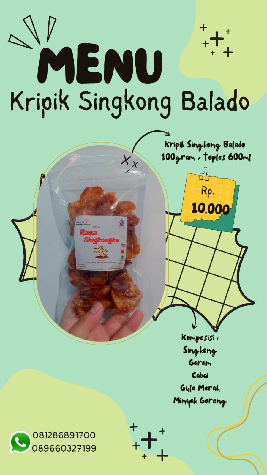 Rasa Singkongku 100 gram : 10.000