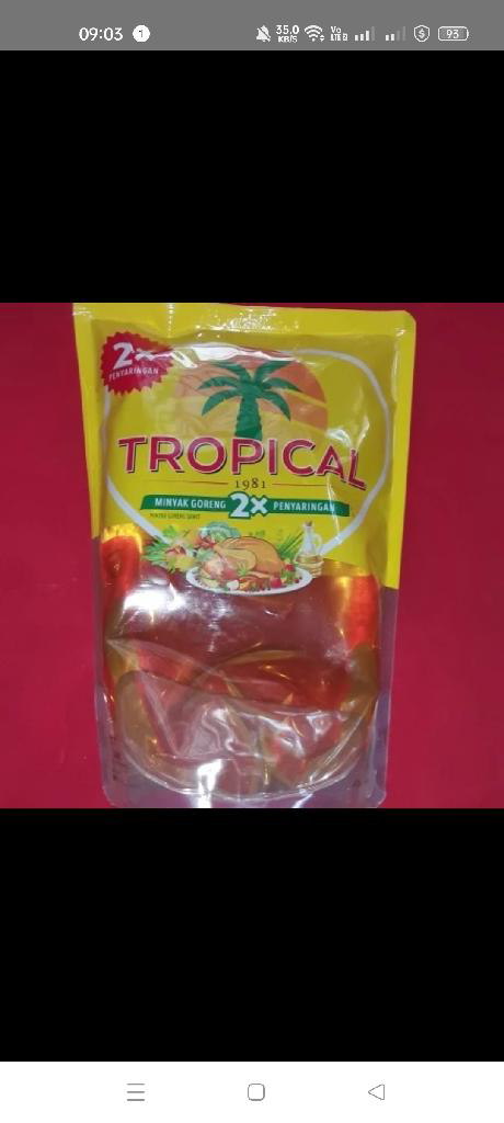 Tropical minyak goreng refil 2 Liter2