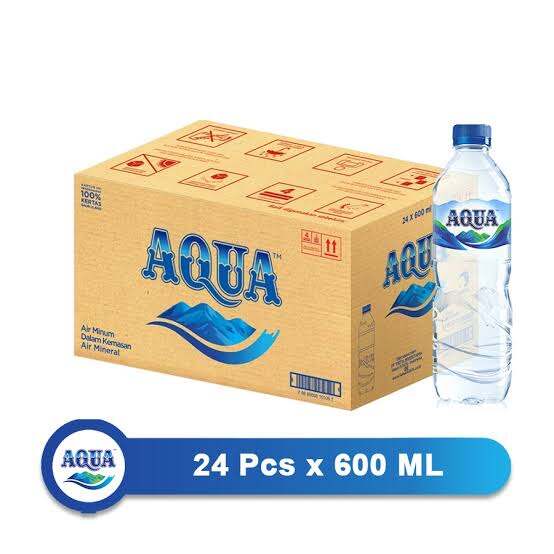 Aqua Botol 600 ml / dus