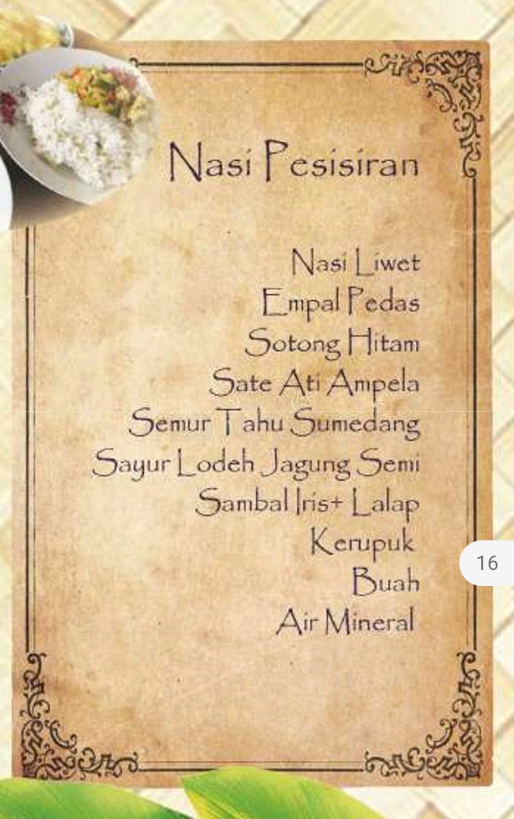 Nasi Box Tradisional 2 ( Nasi Pesisiran )