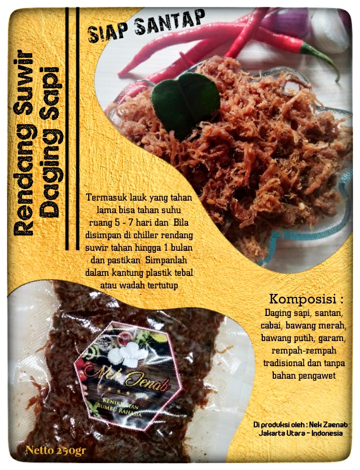 Rendang Suwir Nek Zaenab