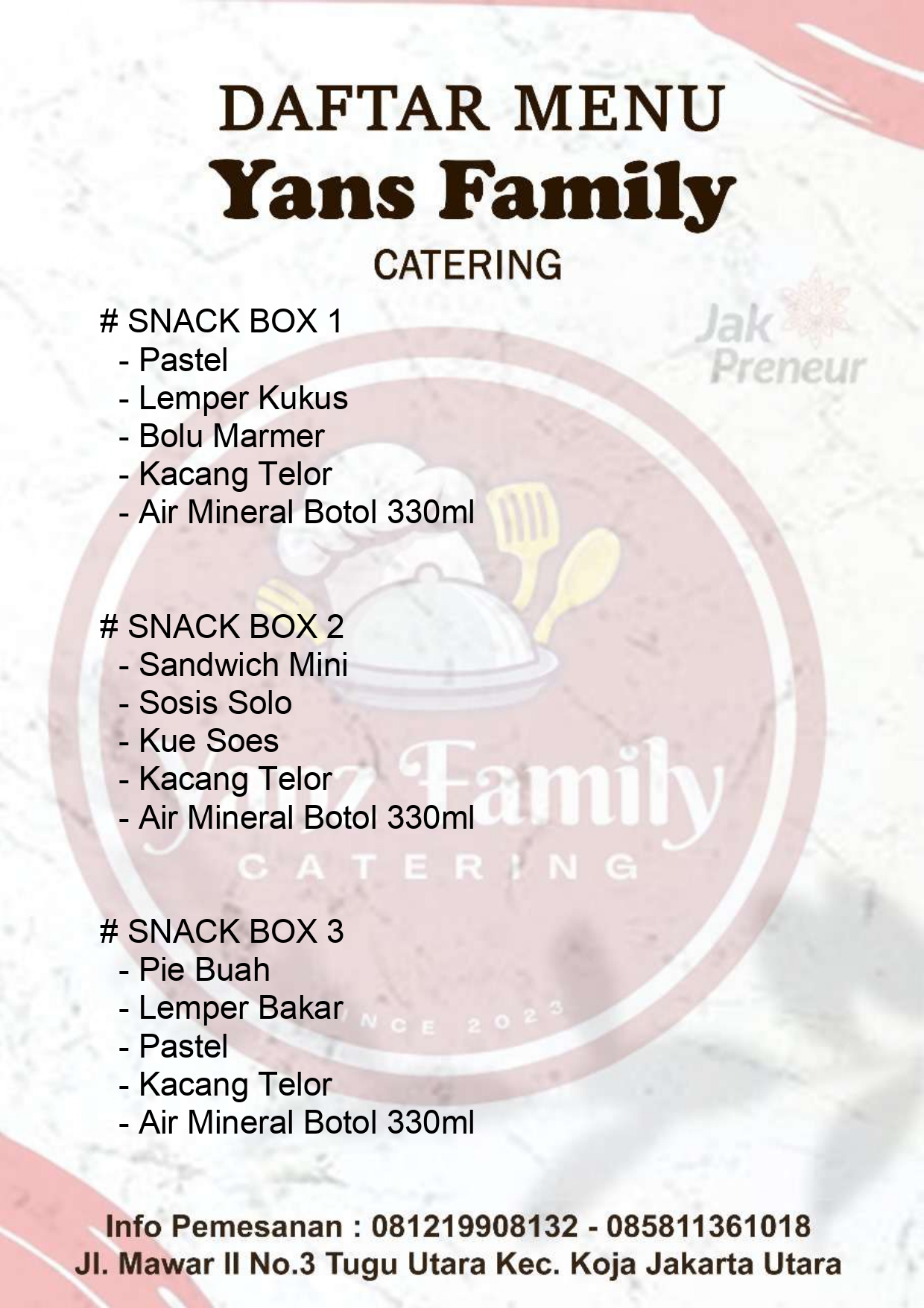 Snack Box 1 By Yanz Famili Catering