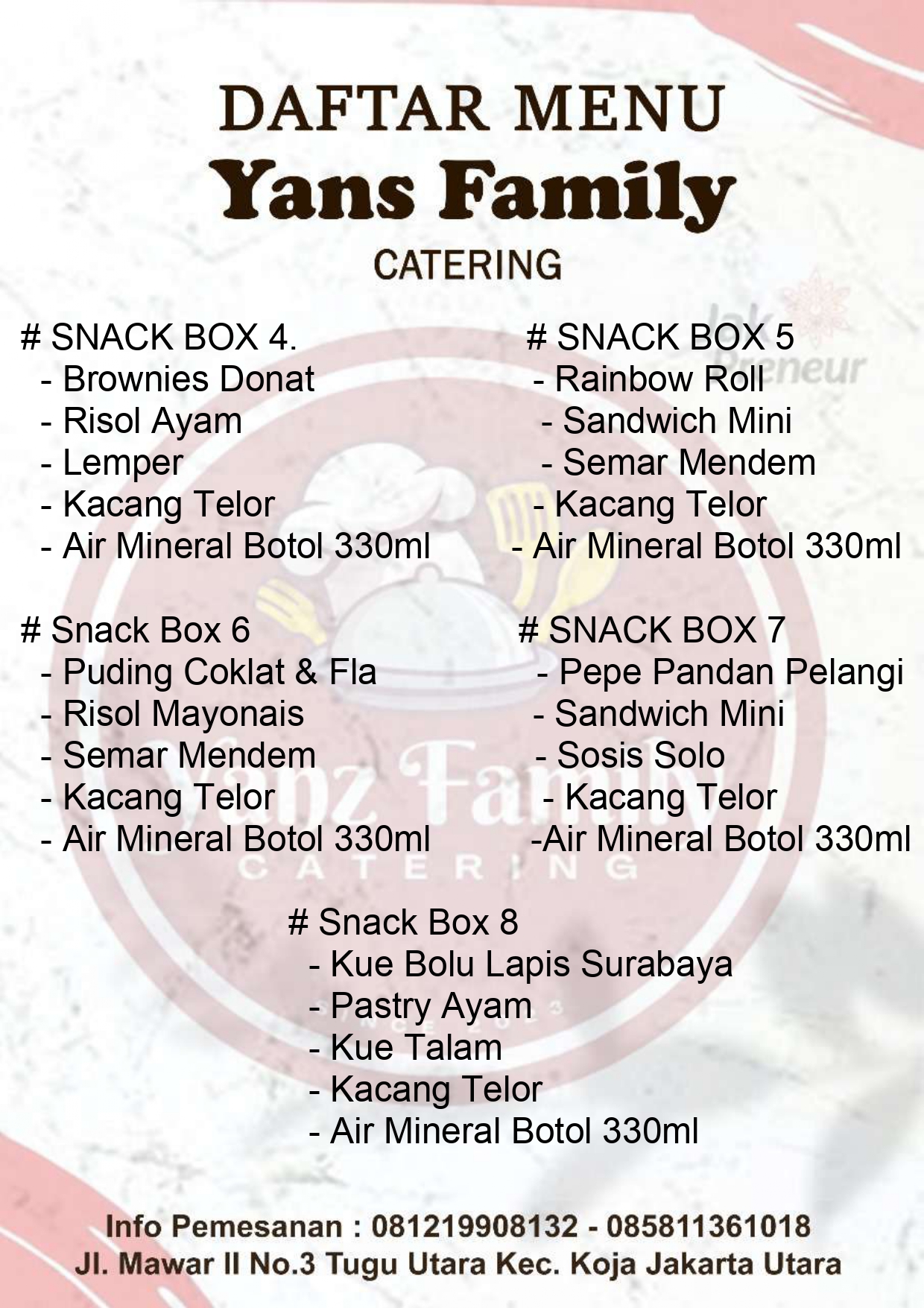 Snack Box 3 By Yanz Family Catering