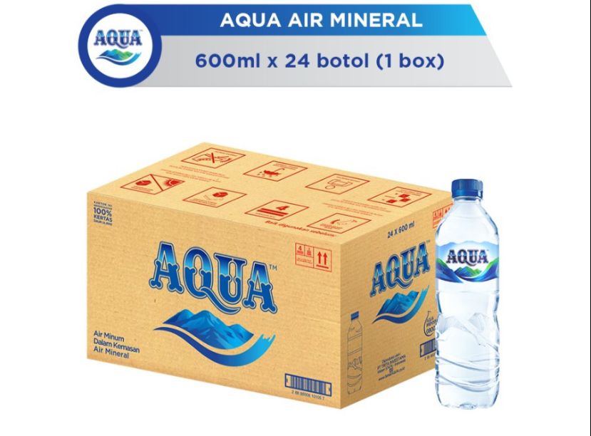 Aqua Botol 600 Ml Aura Mas