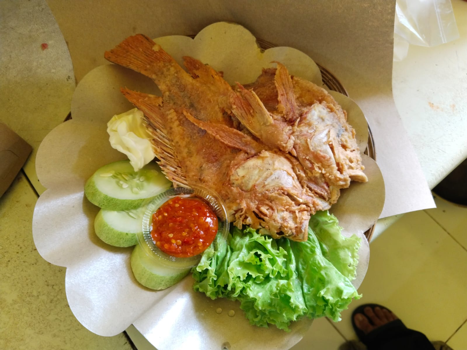 Nasi Ikan Nila Crispy