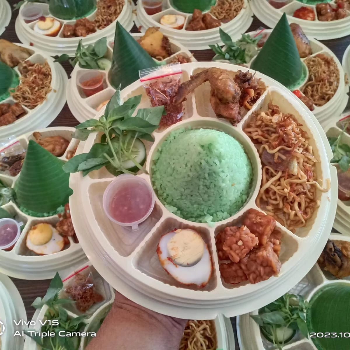 Pawon Pandawa Lima Tumpeng Mini Nasi Pandan