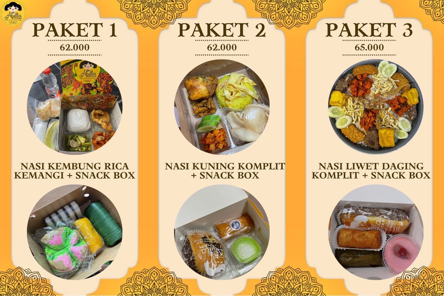 Paket 65.000 (Nasi Box dan Snack Box)