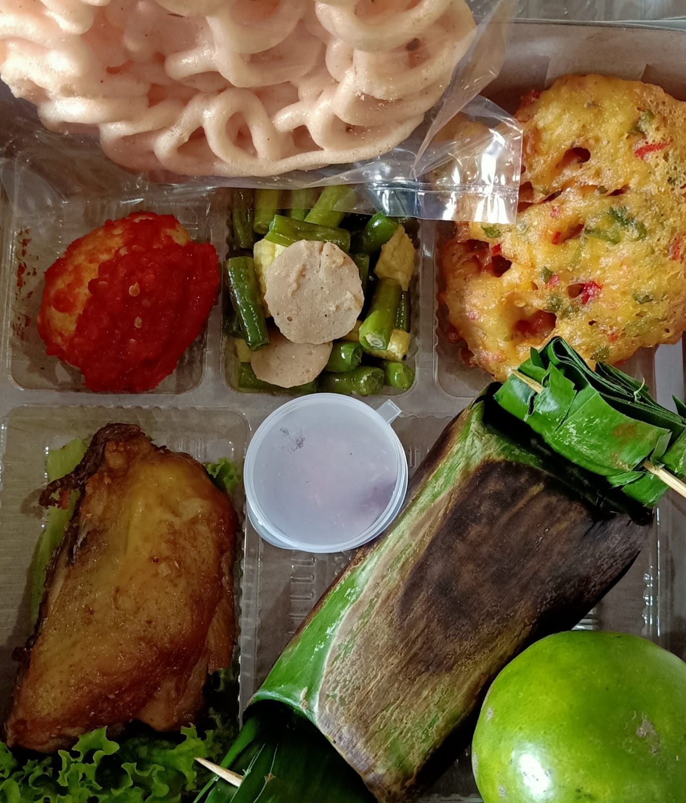 Nasi Bakar Bakwan Udang