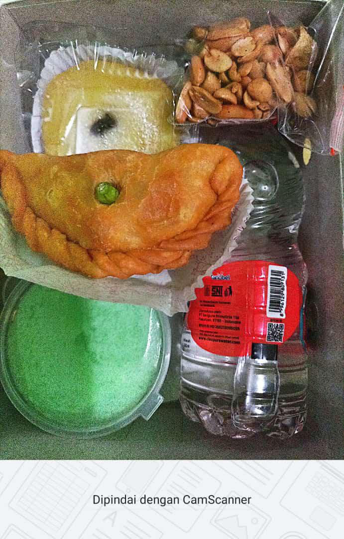 paket snack box, 15 box
snak bok 3 macem kue(asin dan manis, air mineral gelas)
1