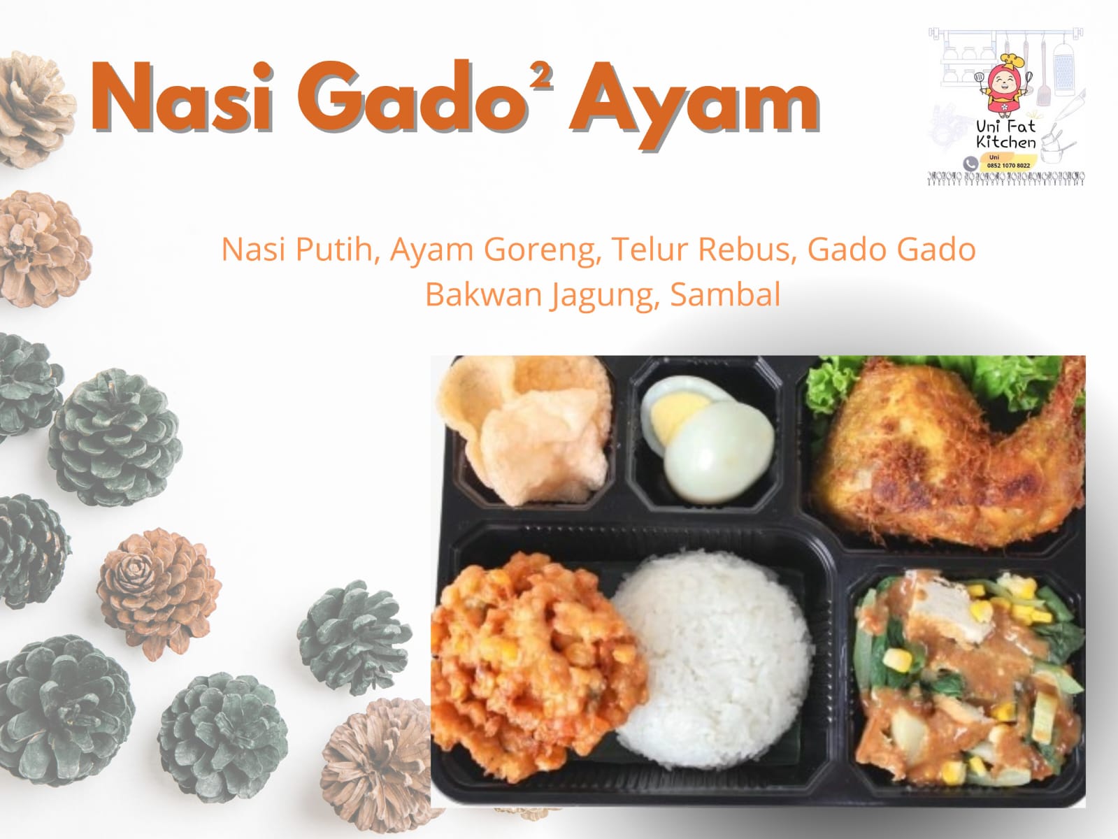 PAKET NASI BOX D UNI FAT KITCHEN