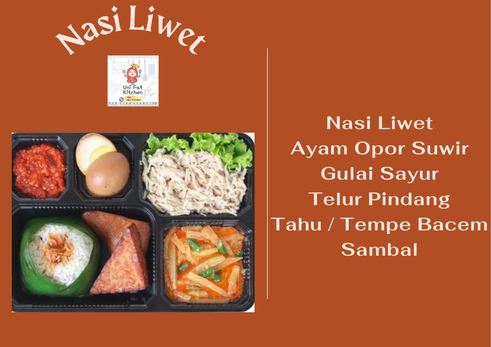 PAKET NASI BOX F UNI FAT KITCHEN