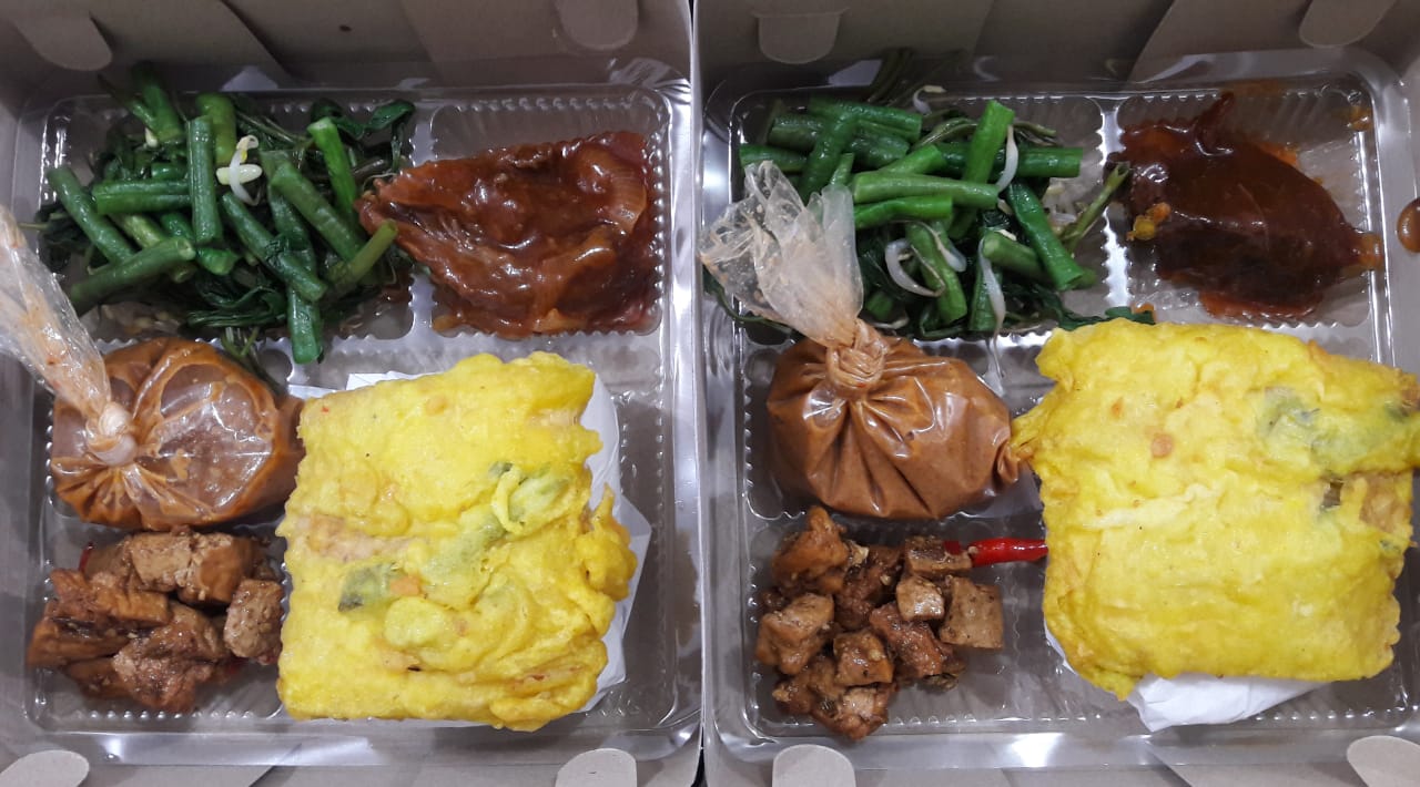 Nasi Box Kindara (Nasi Pecel Sayur)