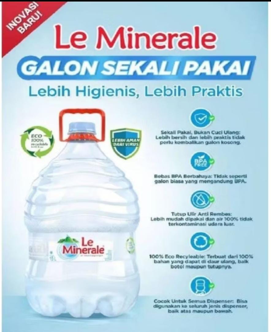 Le Minerale Galon 15Ltr