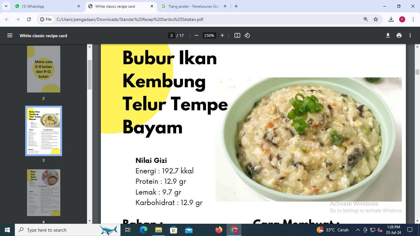 Bubur Ikan Kembung