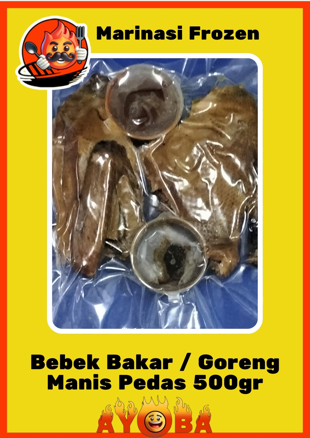 Bebek bakar / goreng isi dua
