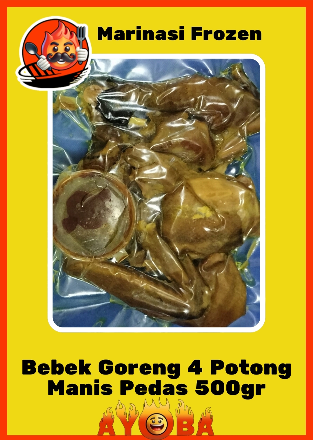 Bebek bakar/goreng potong 4 Ayoba