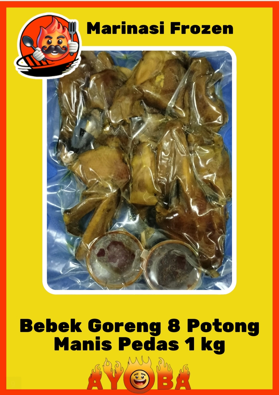 Paha bebek bakar/goreng ayoba isi 8 potong