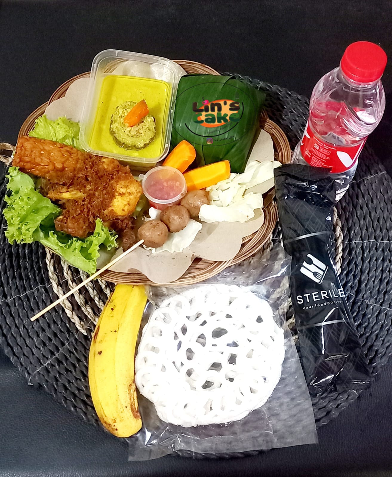 Paket nasi kambuh Paria ( Ala Makassar ) sate telor puyuh | Lin's cake
