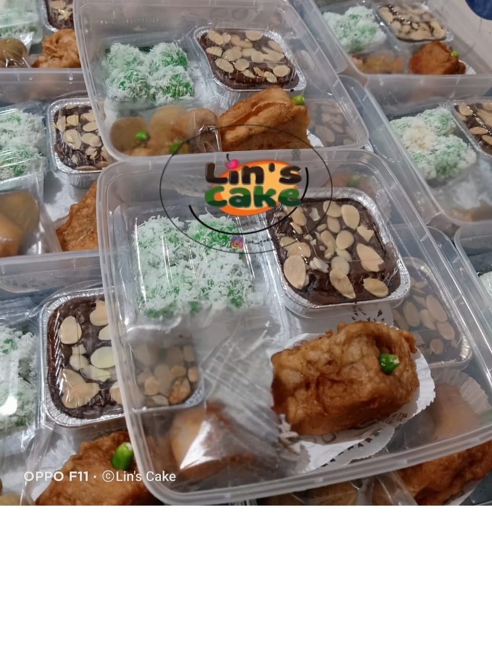 Paket Snack box brownies almond | Lin's cake