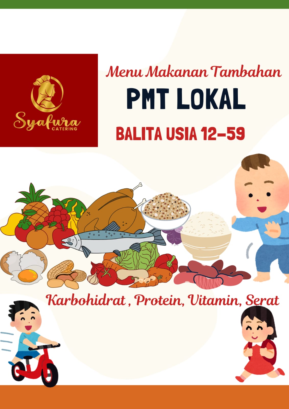 Menu Makanan Tambahan PMT Lokal Balita Usia 12 sd 59 Bulan