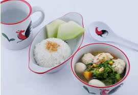Nasi, Sup Telur Puyuh Bola Tahu ayam, Melon