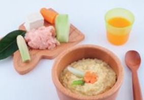 Bubur soto ayam santan telor puyuh