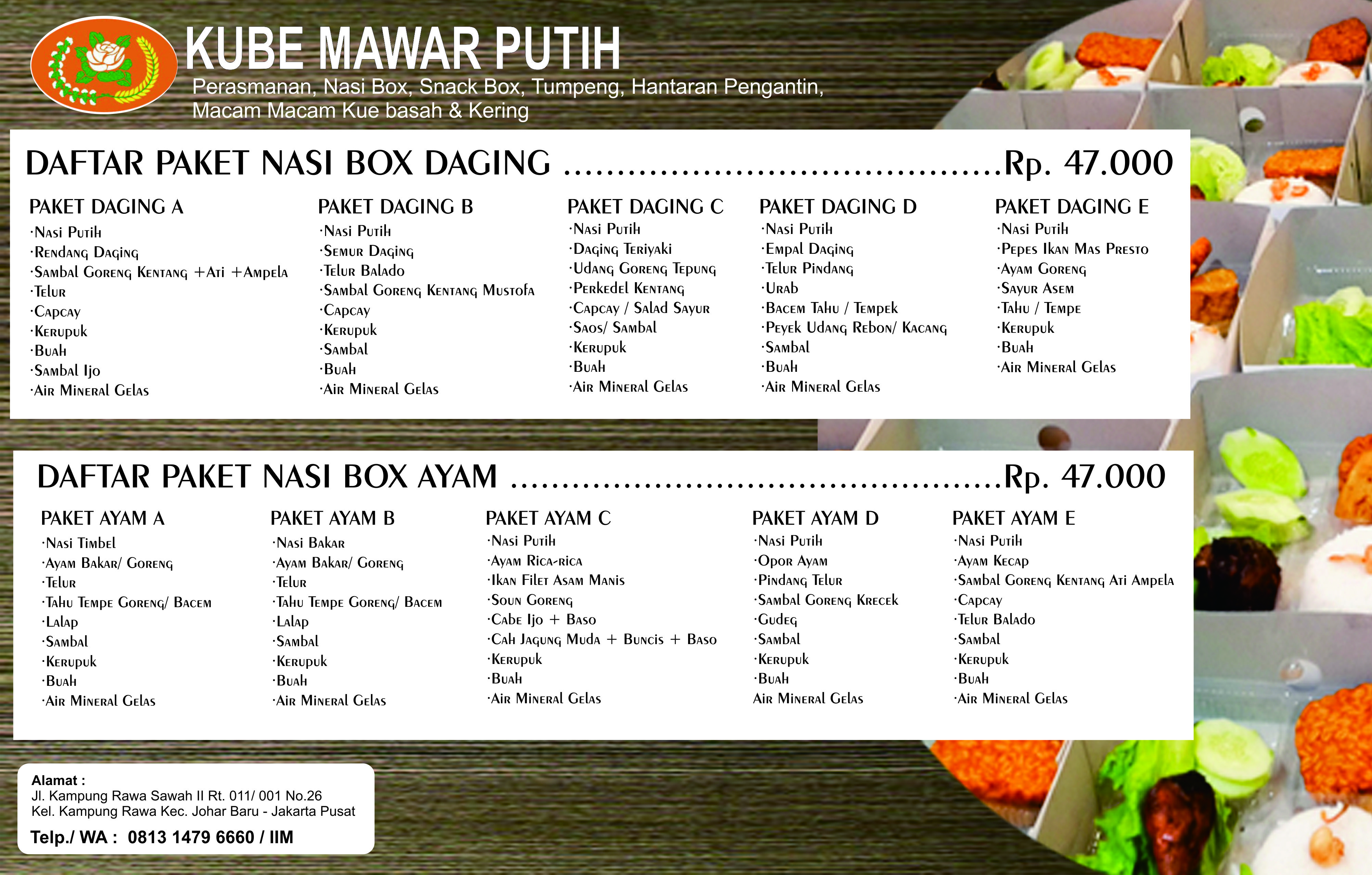 Pilihan Paket Nasi box