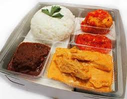 Paket Nasi Rendang Daging Telor Gulai