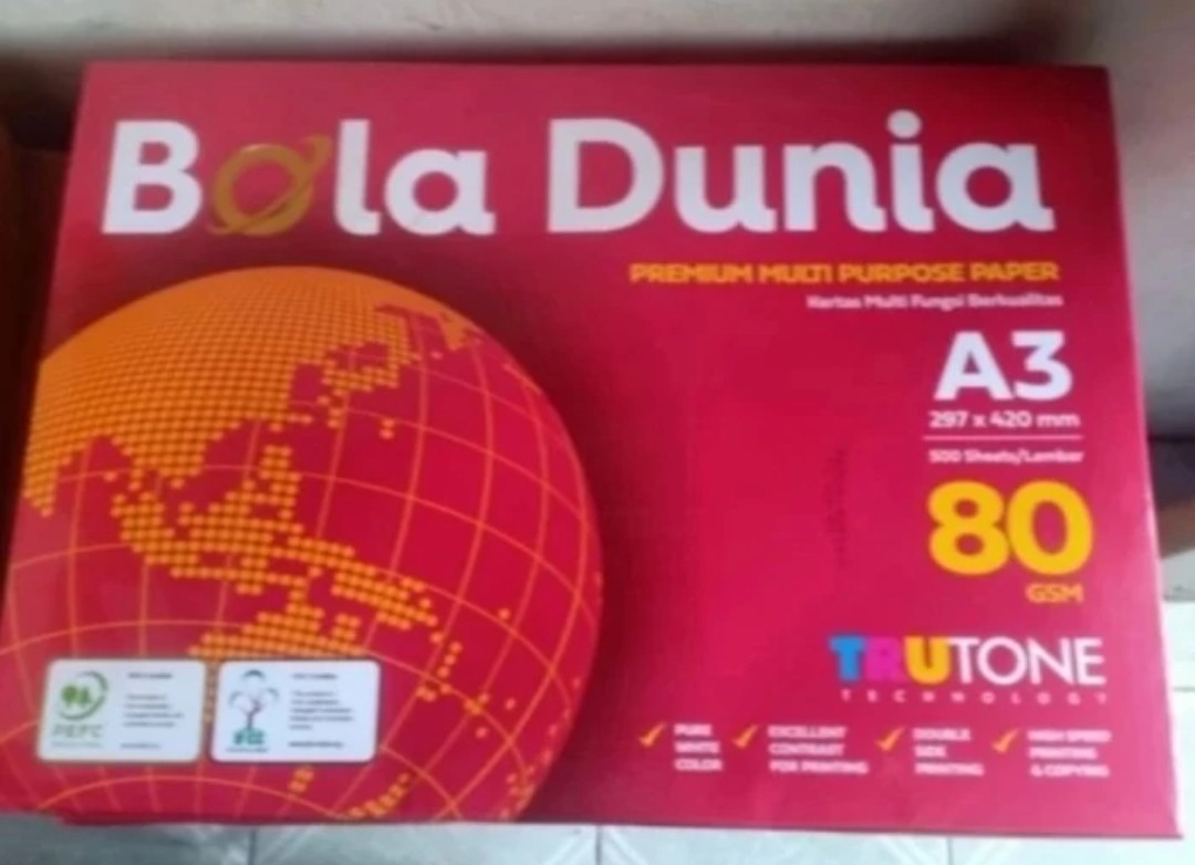 Kertas Hvs A3 80 Bola Dunia