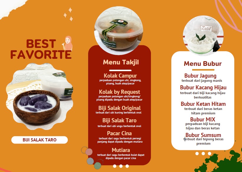 List Menu Kolak dan Bubur Manis