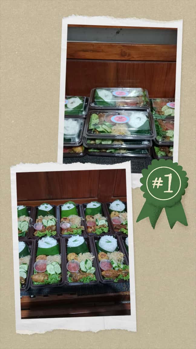 Paket nasi ayam goreng lengkuas