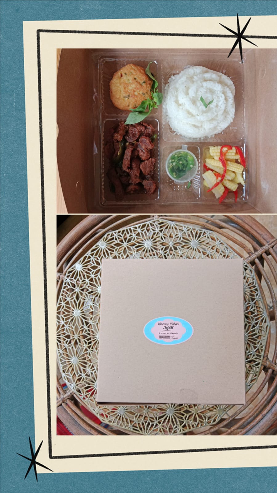 Paket nasi ayam chicken teriyaki