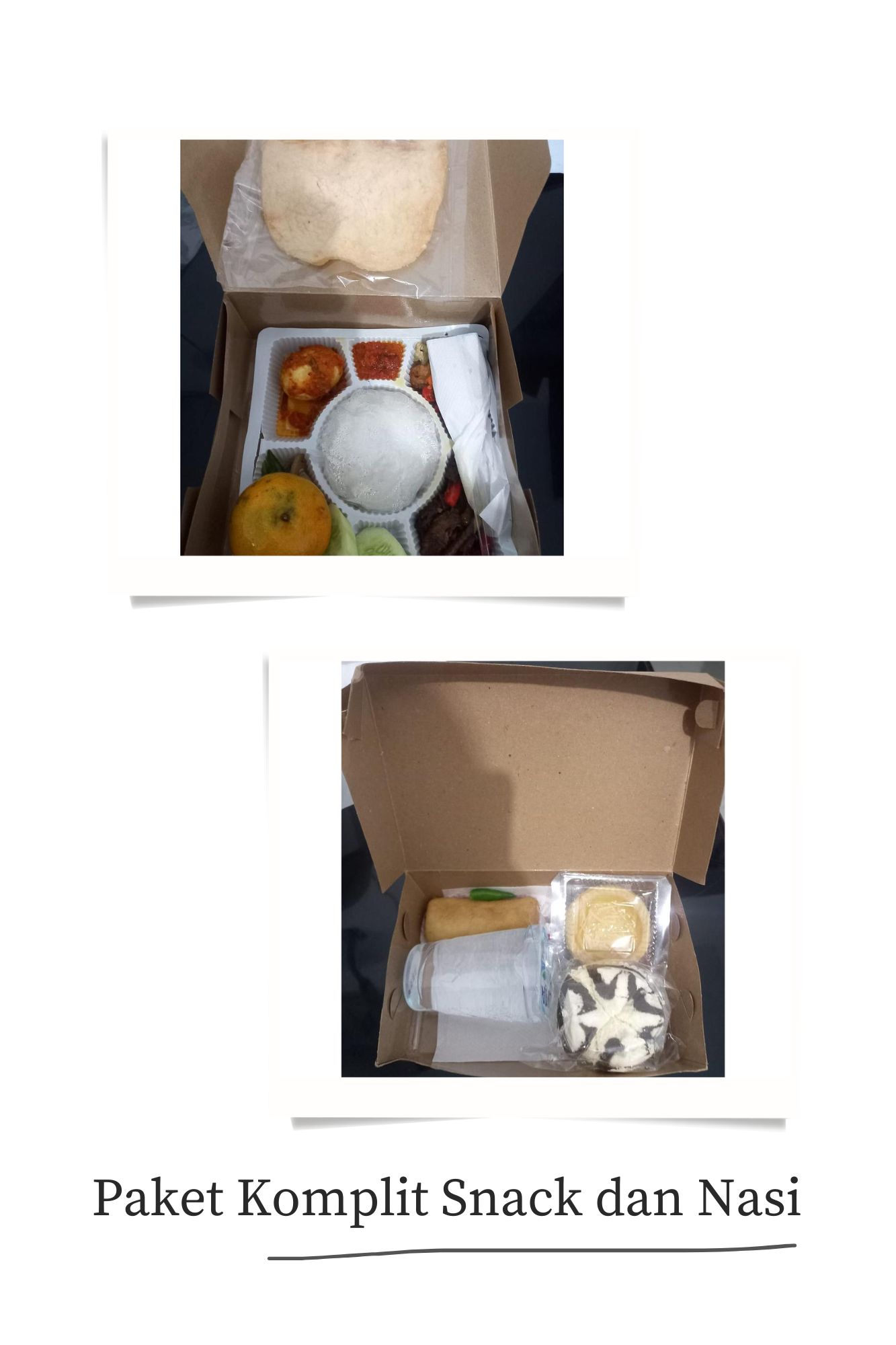 Paket Komplit Snack dan Nasi