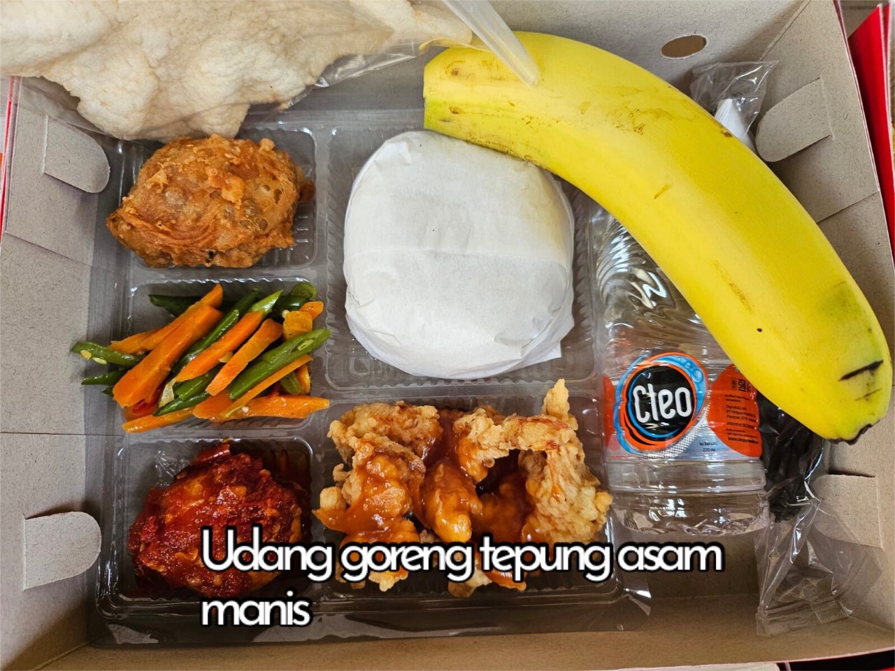 NASI UDANG GORENG TEPUNG ASAM MANIS