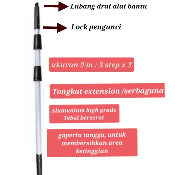 Telescopic Pole 9m