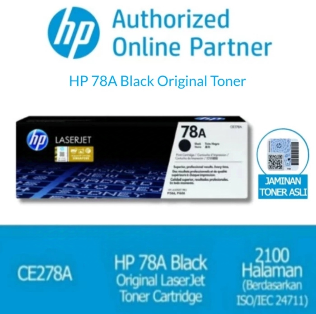 Toner printer hp ce278a black original