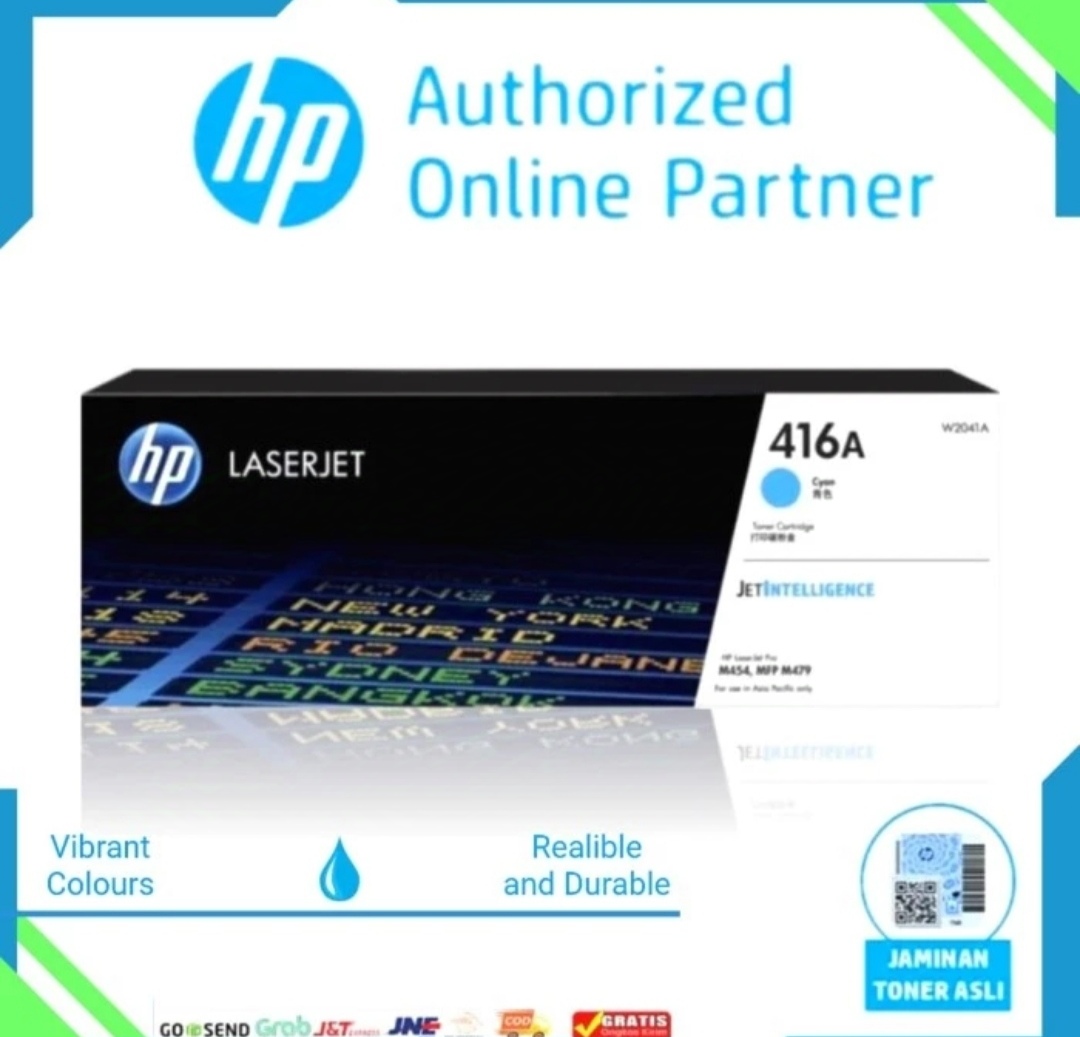 Toner printer hp 416a cyan original