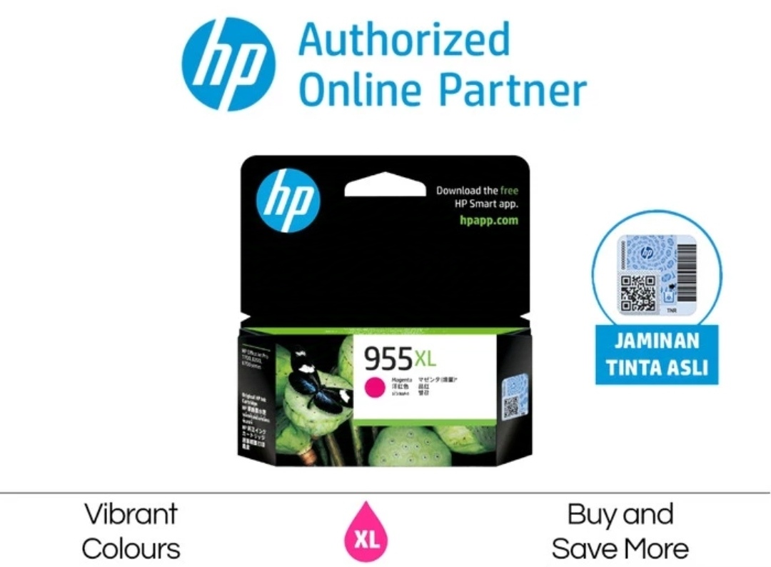 Tinta printer hp 955xl magenta original