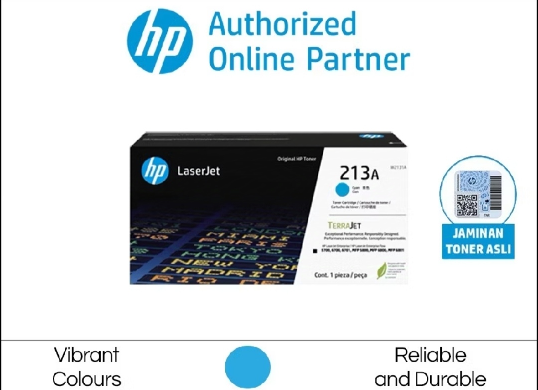 Toner printer hp 213a cyan original