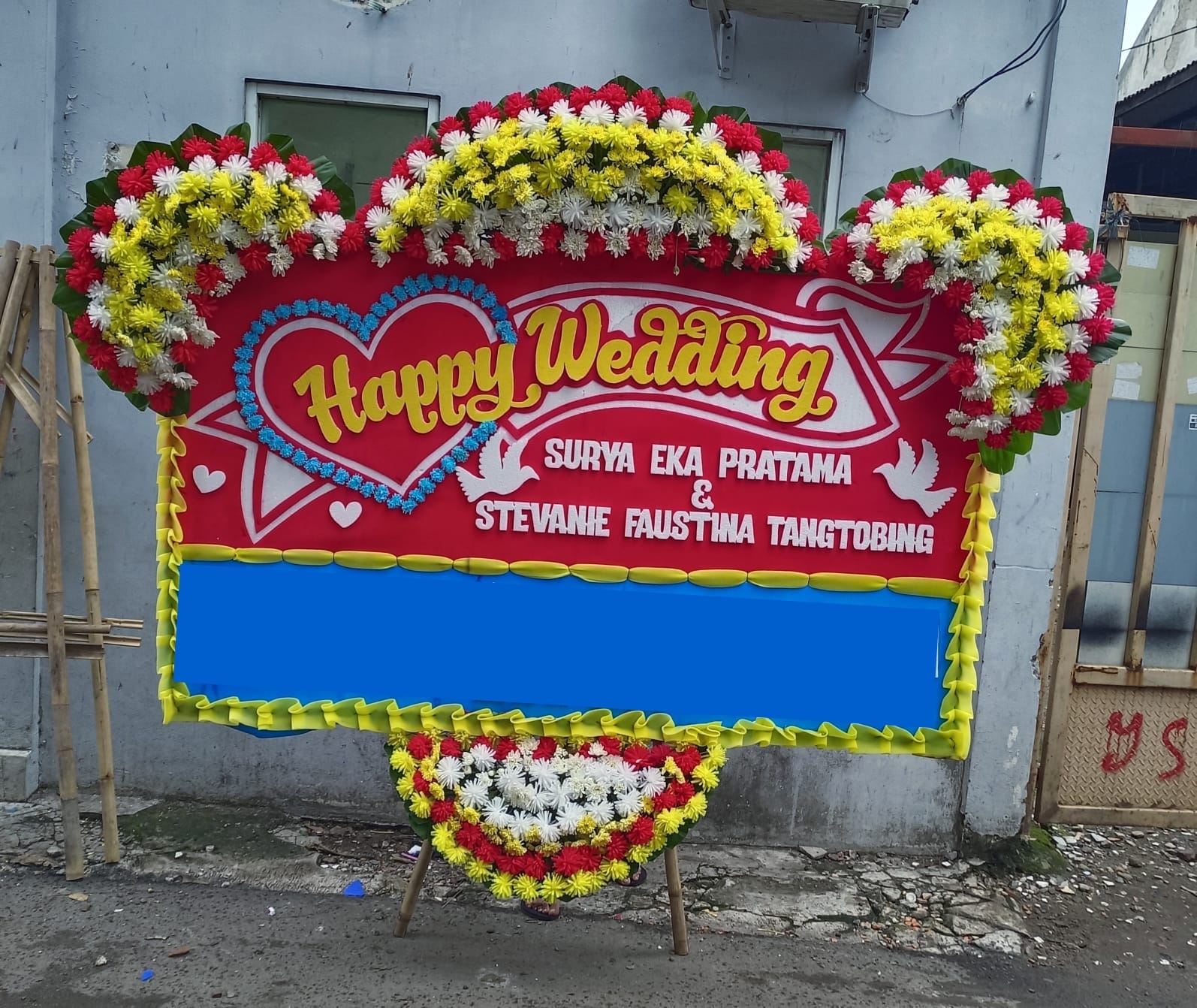 Papan bunga karang selamat nikah