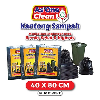 Kantong Plastik Sampah As'one Clean Uk. 40x80 cm (isi 10 pcs)