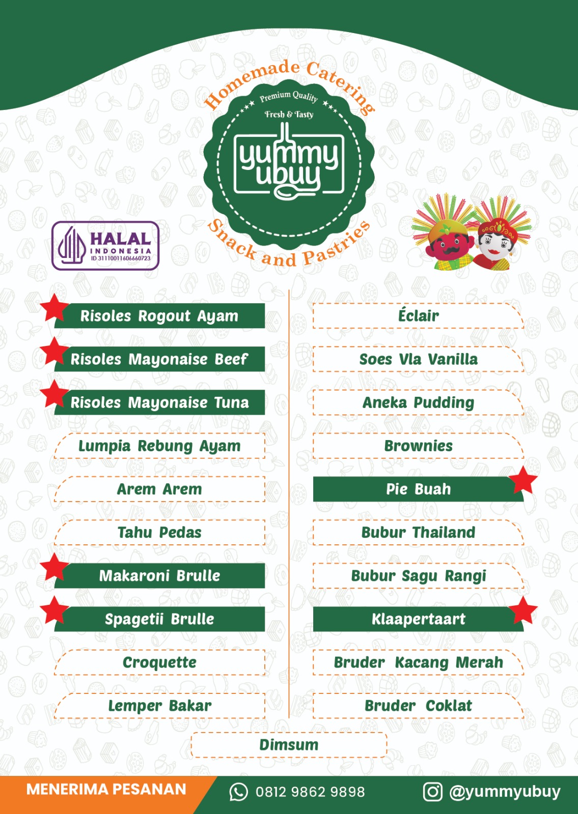 Menu  Snack Box Yummy Ubuy
