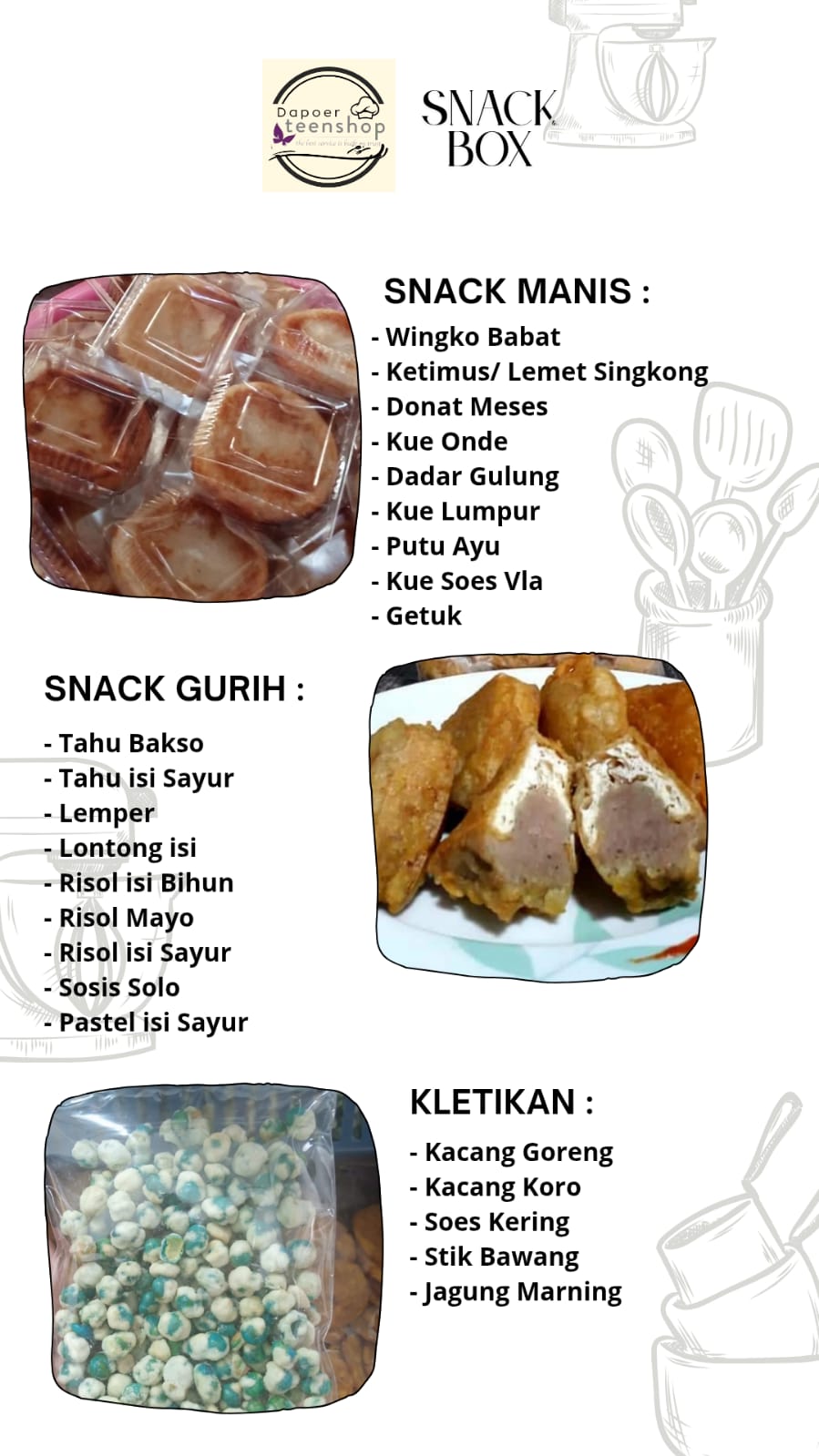 Snack Box Puding