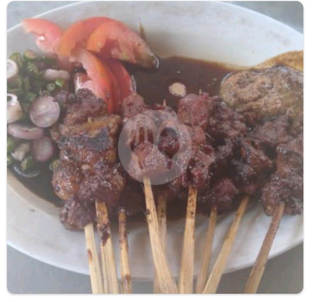 Sate Kambing+Nasi/Lontong