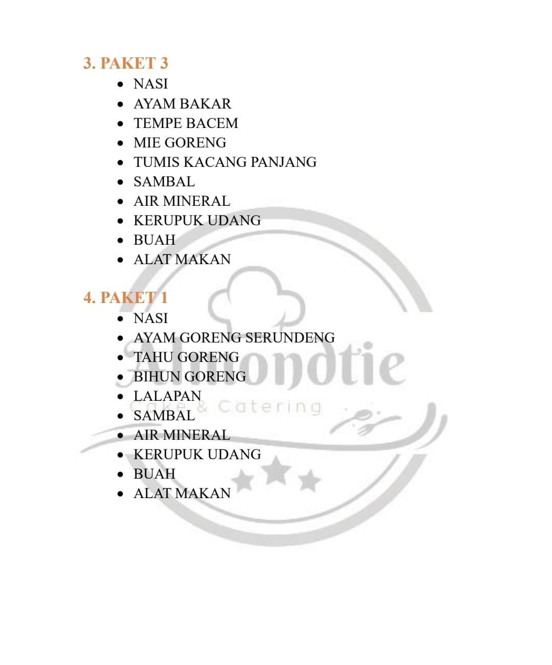 Menu Almondtie Simple Lunch Box