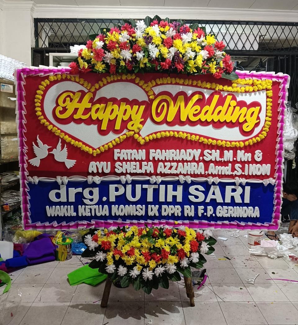 Bunga Papan  Ucapan Pernikahan